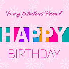 Happy Birthday Label for Holiday . for Invitations and Greeting Cards. Happy Birthday Poster, Banner, Placard or Card Template. Vector