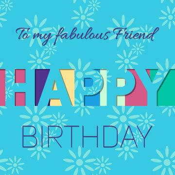 Happy Birthday Label for Holiday . for Invitations and Greeting Cards. Happy Birthday Poster, Banner, Placard or Card Template. Vector