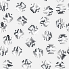 seamless hexagon monochrome pattern, repeating geometric texture, linear structure background
