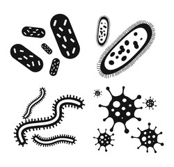 Bacteria virus vector icon