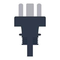 Obraz premium Electric outlet illustration on white background. Energy socket electrical outlet plug appliance interior icon. Wire cable cord connection electrical outlet plug