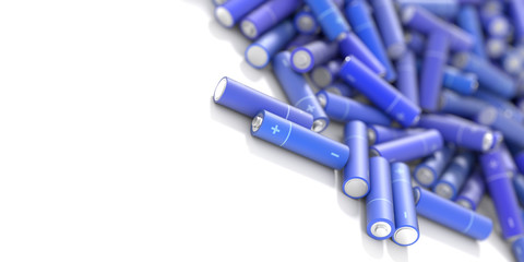 Infinite alkaline batteries three dimensional render