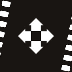 Four arrows solid body flat icon