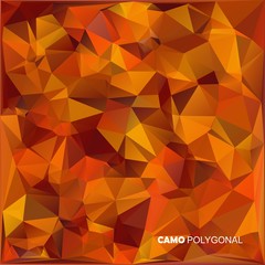 Abstract Vector Military Camouflage Background Made of Geometric Triangles Shapes.