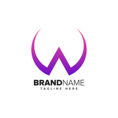 Letter W logo icon design template elements