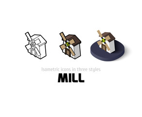 Mill icon in different style