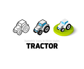 Tractor icon in different style
