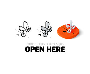 Open here icon in different style