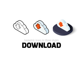 Download icon in different style