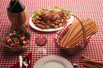 pollo arrosto con patate al forno