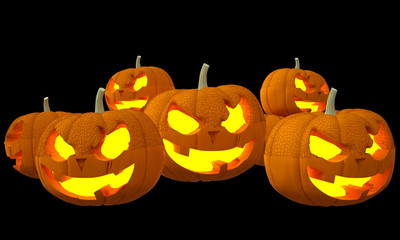 Halloween pumpkins cutout