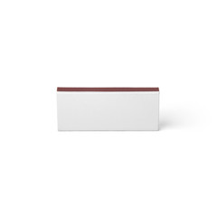 White blank matches paper box front view isolated on white background. Packaging template mockup collection. With clipping Path included.