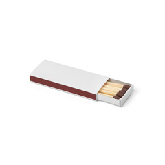 White blank matches paper box isolated on white background. Packaging template mockup collection. With clipping Path included.