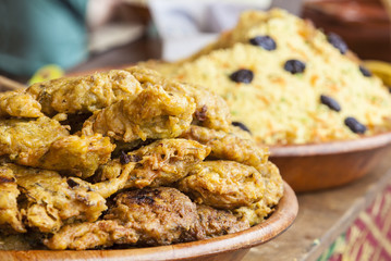 Vegetables fried rolls in batter also called Mshat Zahra