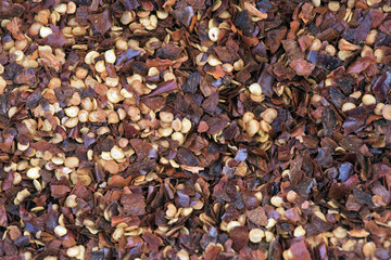 Peperoncino for sale in open-air market