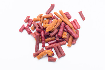 dog food stick isolated on white background