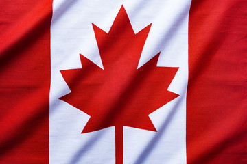 Fabric texture of the flag of Canada