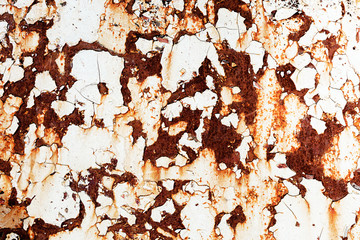 Corroded white metal background