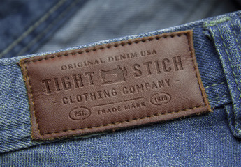 Leather Label Embossed Mockup