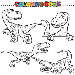 Cartoon Coloring Book -Dinosaurs