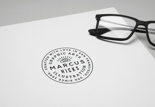 Logo Mockup with Eyeglasses
