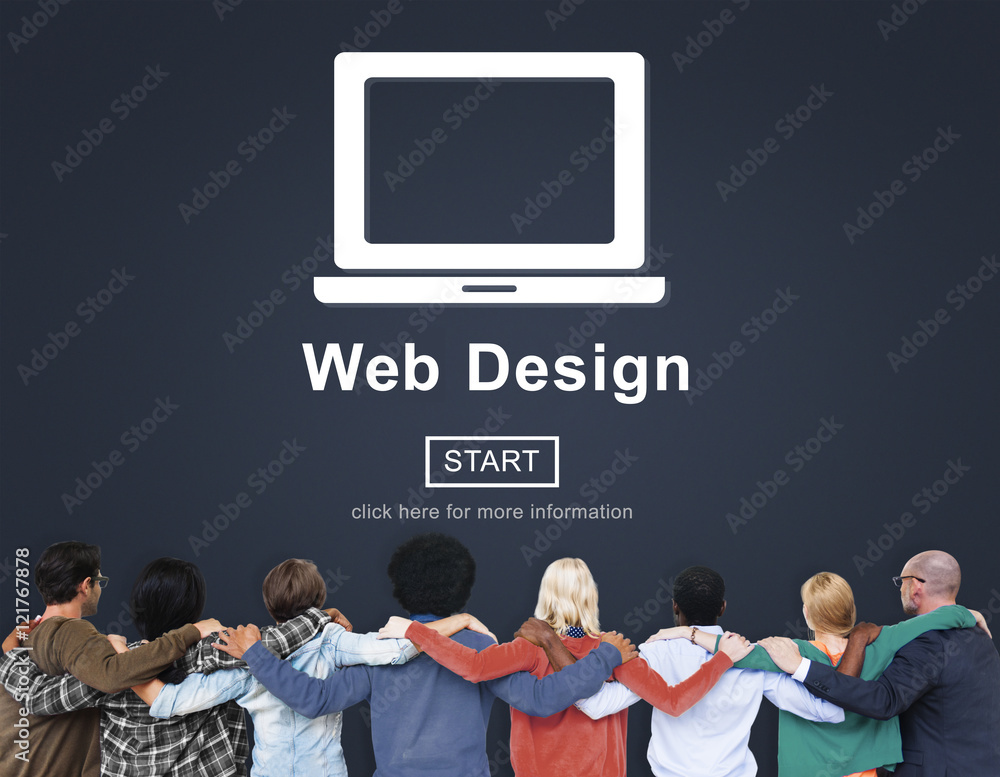 Poster web design homepage internet layout software concept