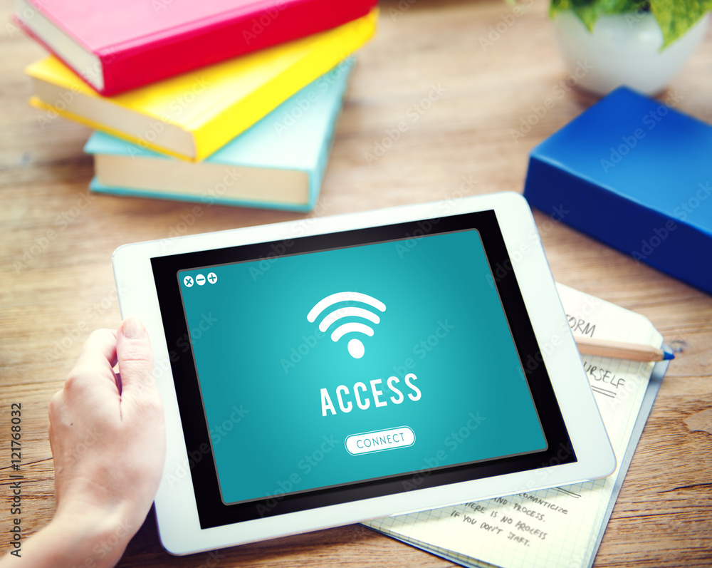 Poster internet wifi connection access hotspot
