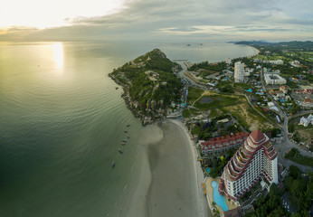 Fototapeta premium aerial view of khao takeib hua hin prachuapkirikhan southern of