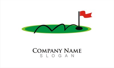 hole in one golf logo template