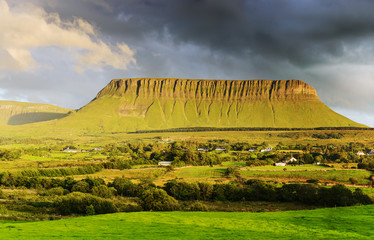 Mountain benbulben in the background of thunderclouds. County Sligo. Ireland - 121769499