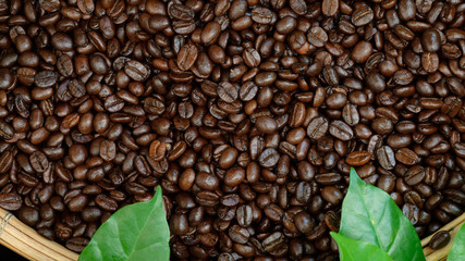 roasted coffee beans, can be used as a background