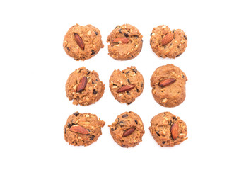 almond cookies on white