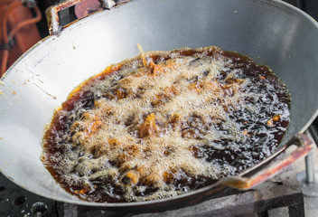fried chicken on pan