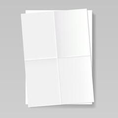 Stack of papers mockup, vector illustration