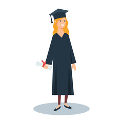 Vector illustration of a graduate