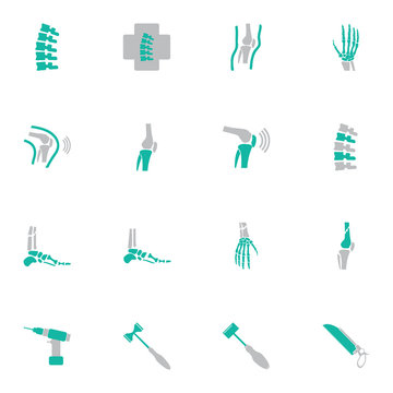  Orthopedic and spine symbol Set - vector illustration eps 10 mo