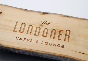Wood Engraved Logo Mockup 02