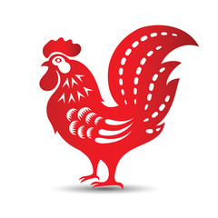 chinese rooster vector