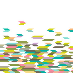 Abstract geometric colorful mosaic pattern element on white space on top. Corporate business or technology identity background, vector illustration