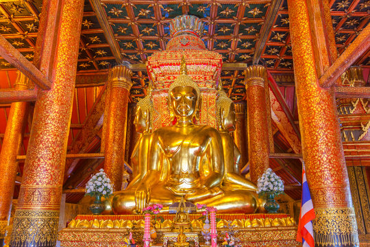 Buddha image in church of Wat Phumin, Nan, Thailand