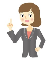 ビジネスウーマン　表情　チェック