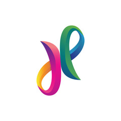 Abstract Letter J,P,H Logo