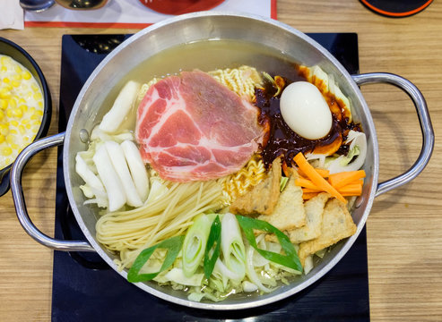 Topokki,yopokki, korean food in boil pot,various vegetable with