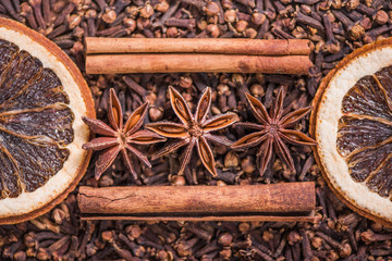 Winter and Christmas spices