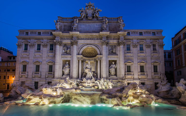 Fototapeta na wymiar Trevi Fountain by night, Rome, Italy