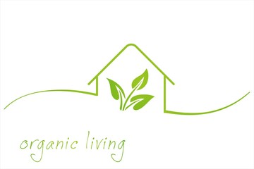 Home , leaves, green icon, business logo design