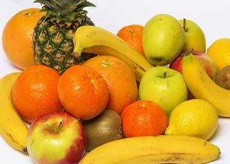 Fruits on a white background
