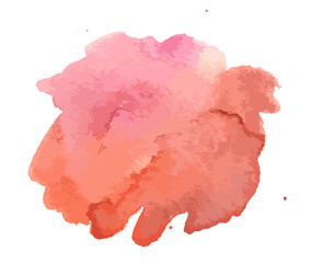 Watercolor pink paint. Colorful paint illustration for decoration.