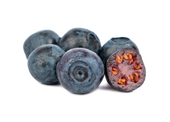 Fresh blueberries isolated