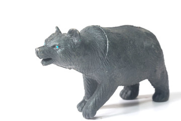toy of black bear isolated white
